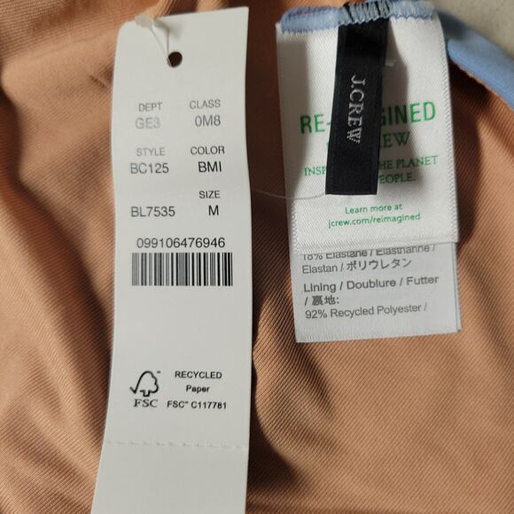 NWT J.Crew Curved Waist Cheeky Bikini Bottom Vacation Beach Summer Cruise Size M - Picture 3 of 6